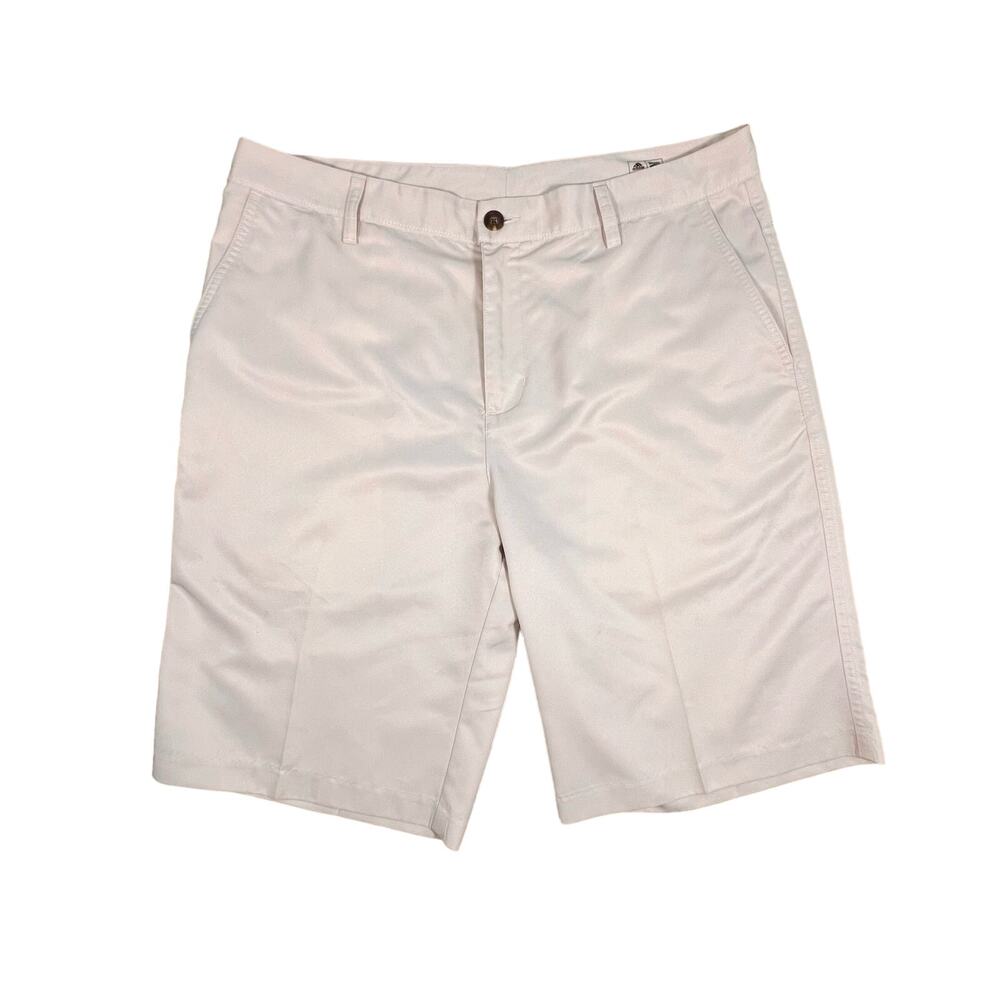 Adidas Men's Clima-lite Performance Golf Chino Shorts Beige Tan Color, Size 34.